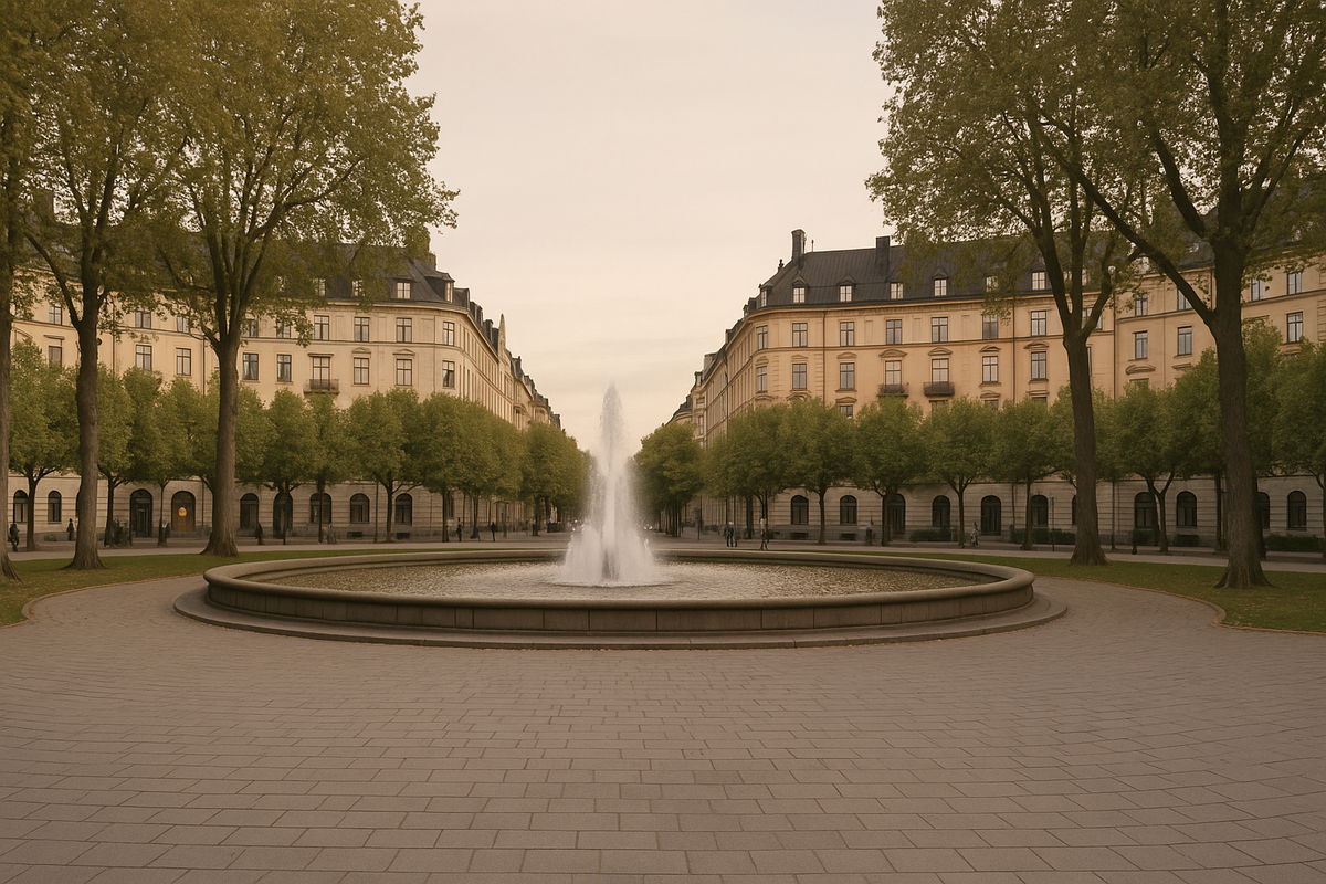 Stockholm — Karlaplan Fountain Circle