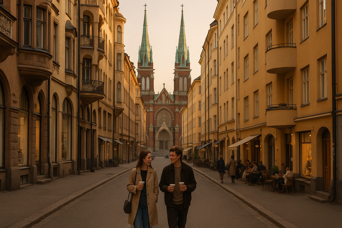 Helsinki — Punavuori Side Street to St John’s