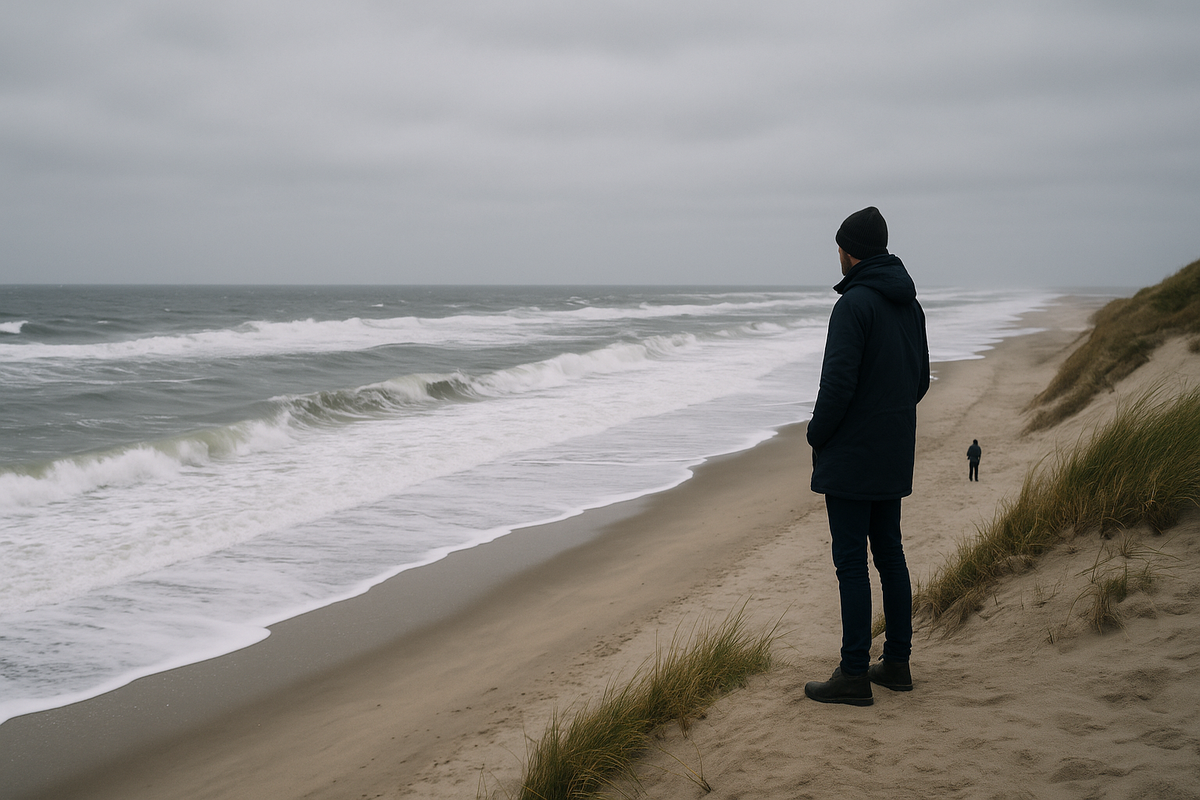Autumn storm on the northern coast of Denmark