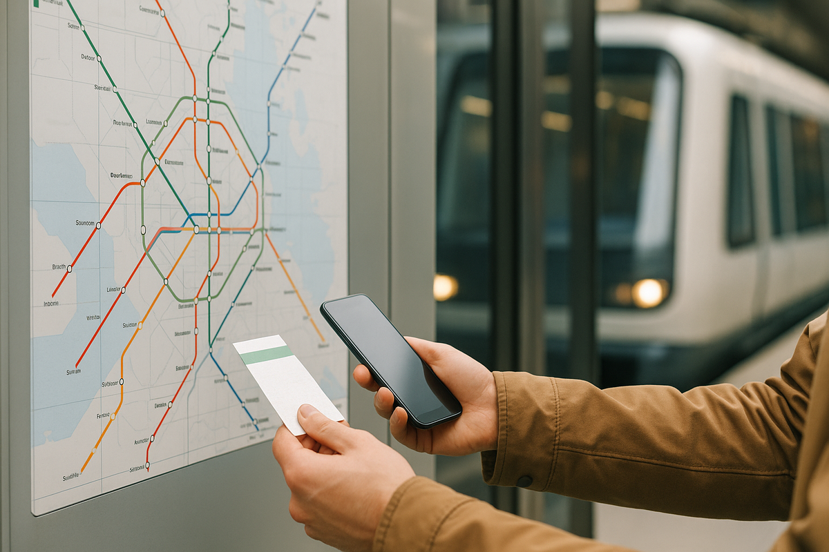 Check your ticket against the metro map