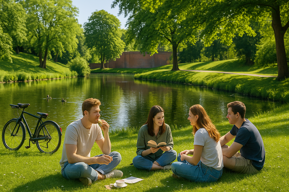 In a park by the water in Copenhagen