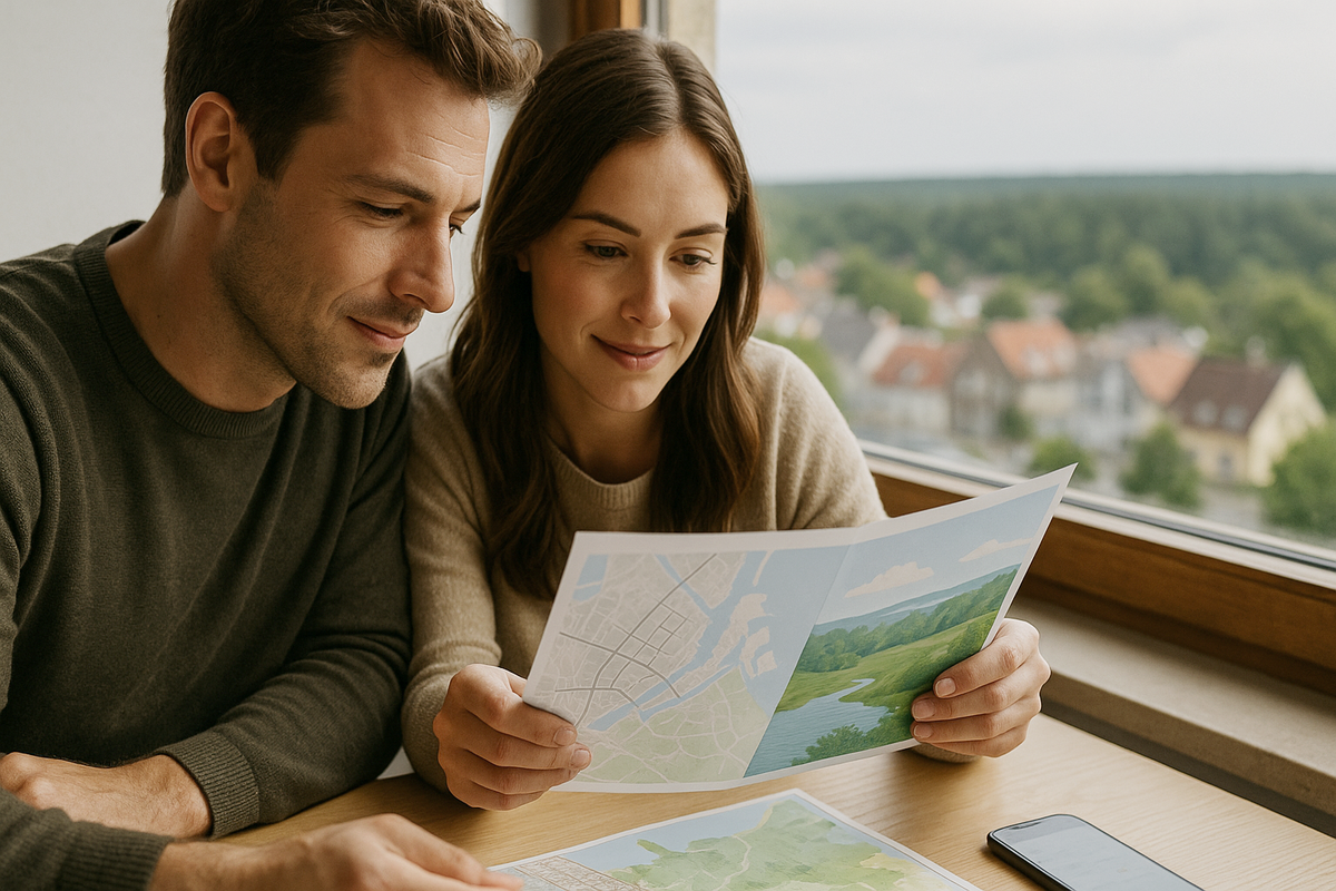 Travelers planning Scandinavian routes