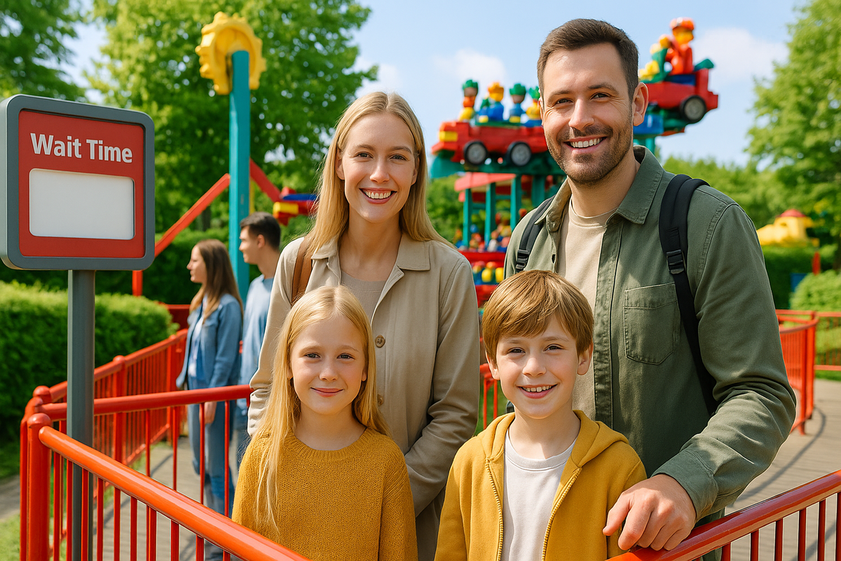 Waiting for a ride at Legoland