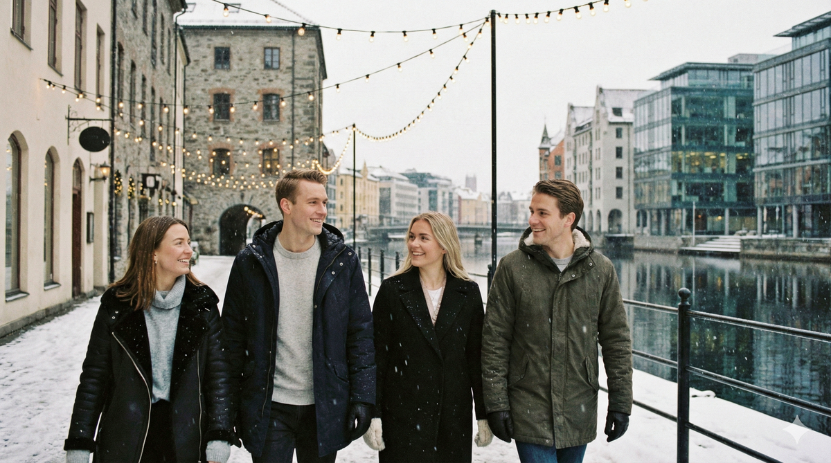 Walking around the winter city