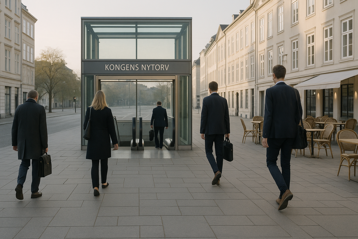 A weekday morning at the metro in the center
