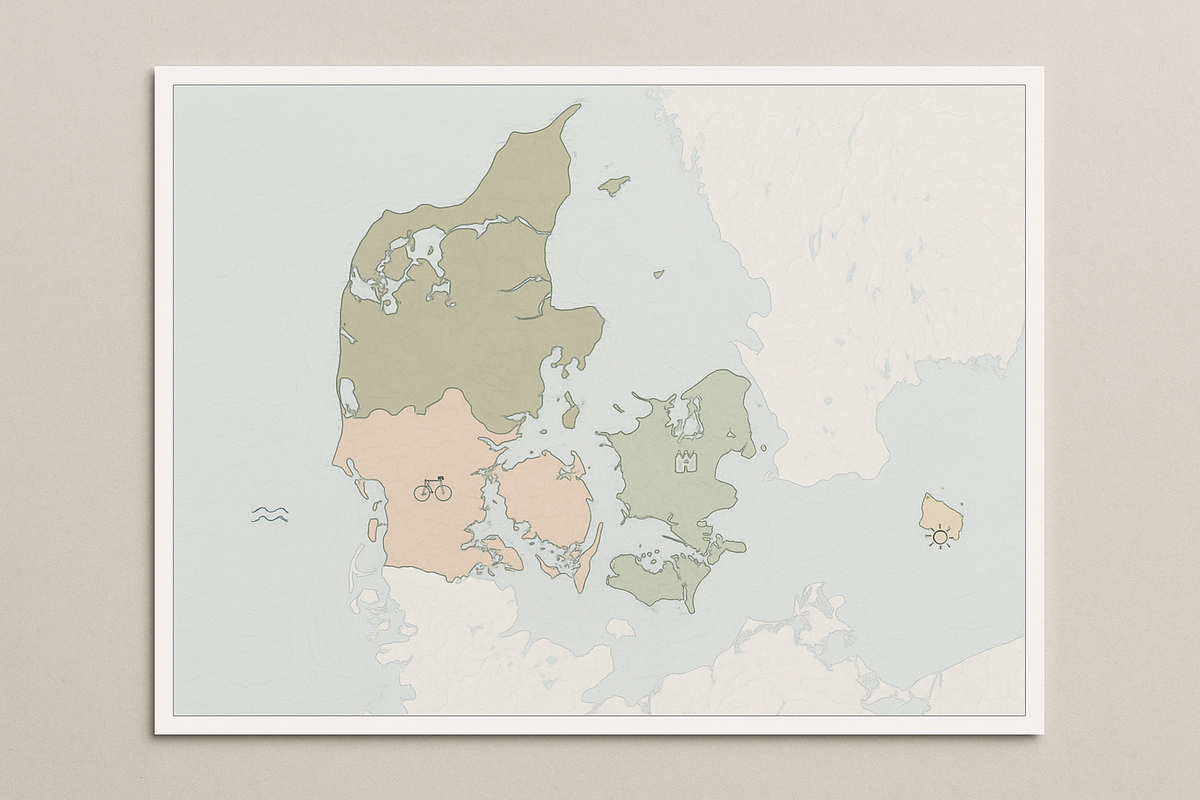 Denmark Coastal Regions Map