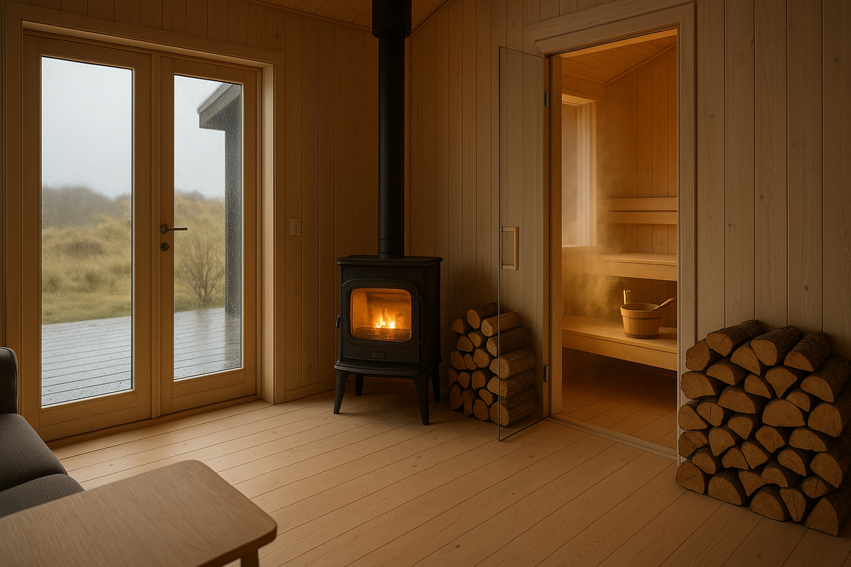 Fireplace Sauna Glow