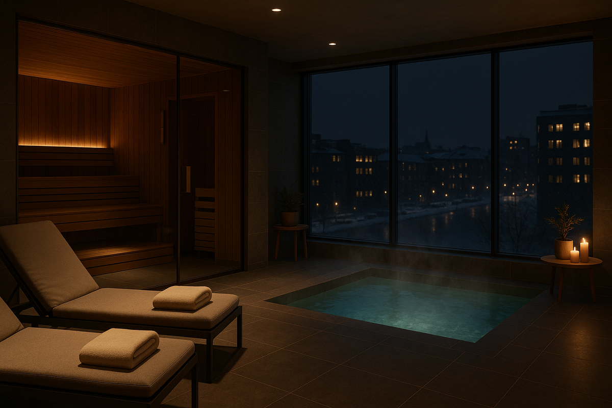 Interior of a city spa hotel