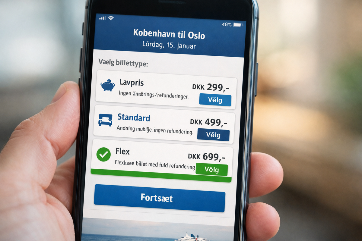 Scandinavian Ferry Booking UI