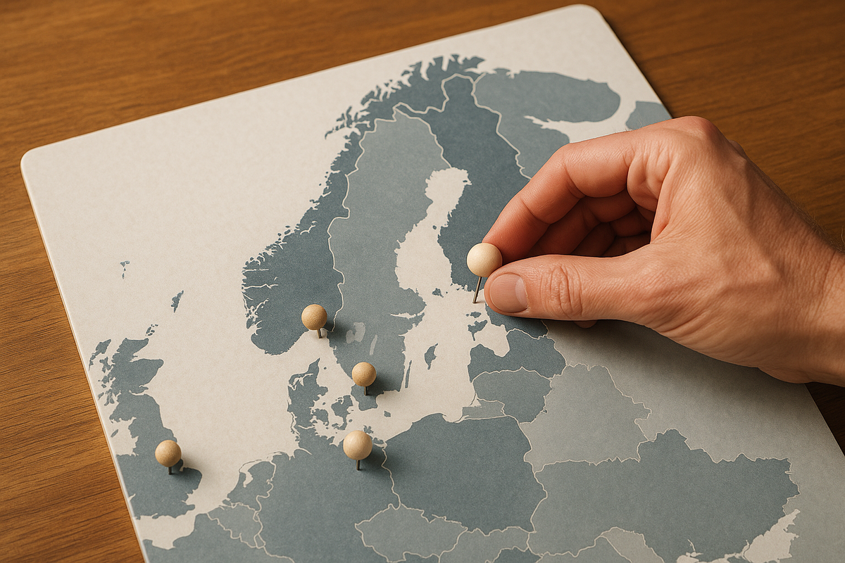 Scandinavian Map Pinning