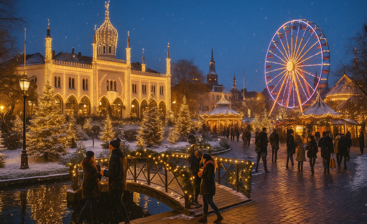 Christmas Tivoli in the evening