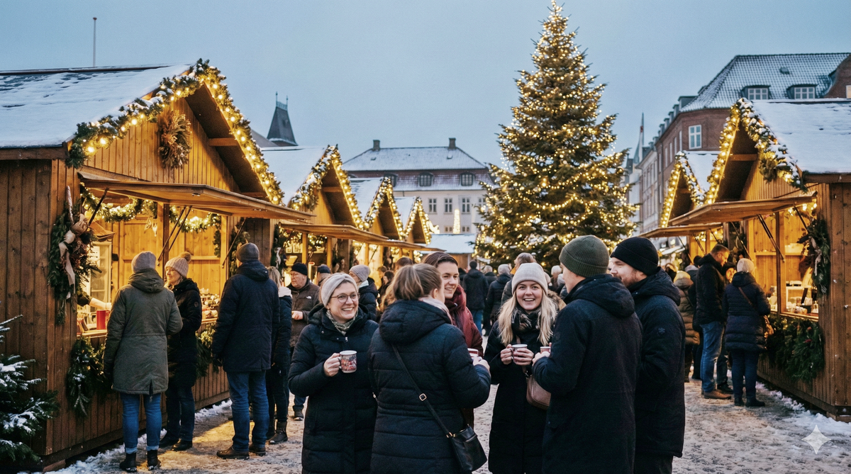 Christmas market in the middle of the season