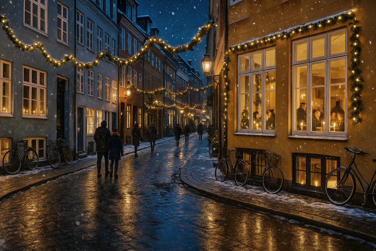 Evening Copenhagen in winter