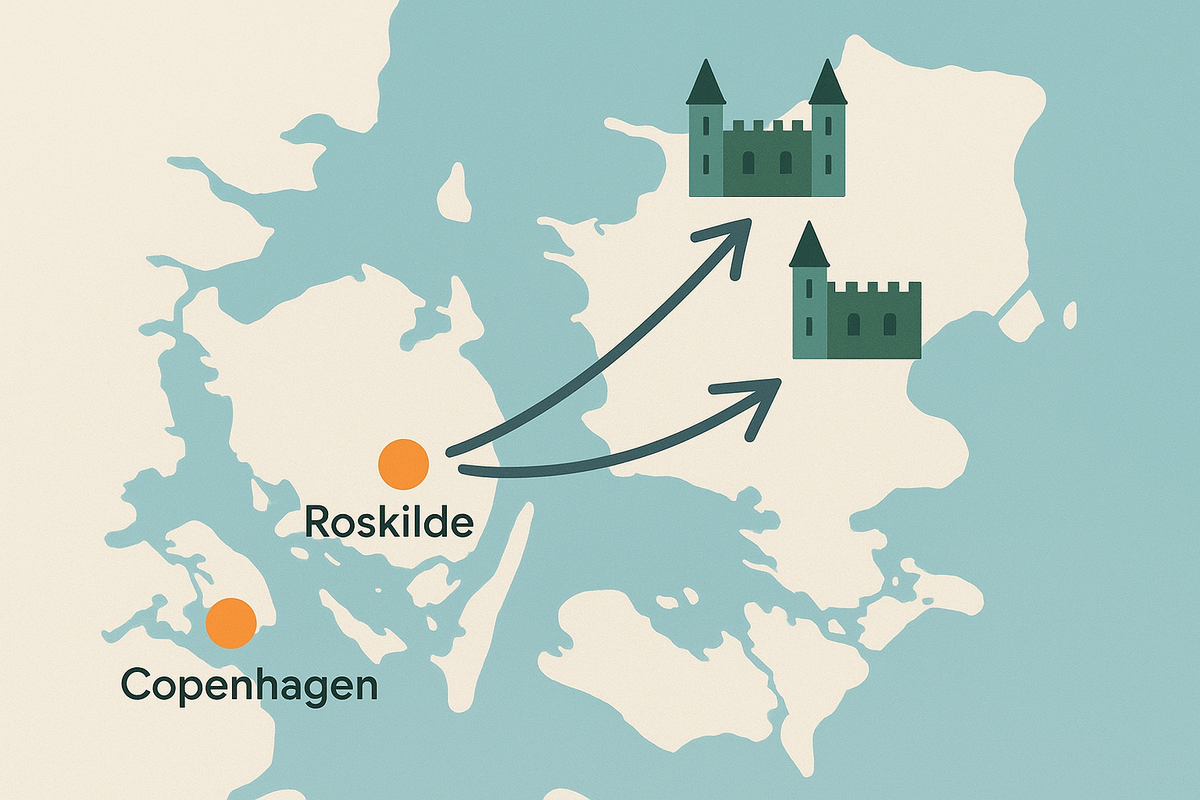 Map of the island of Zealand