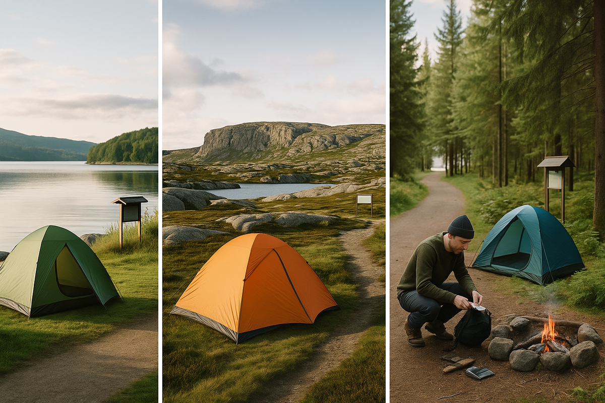 Nordic Tent Camping Scenes