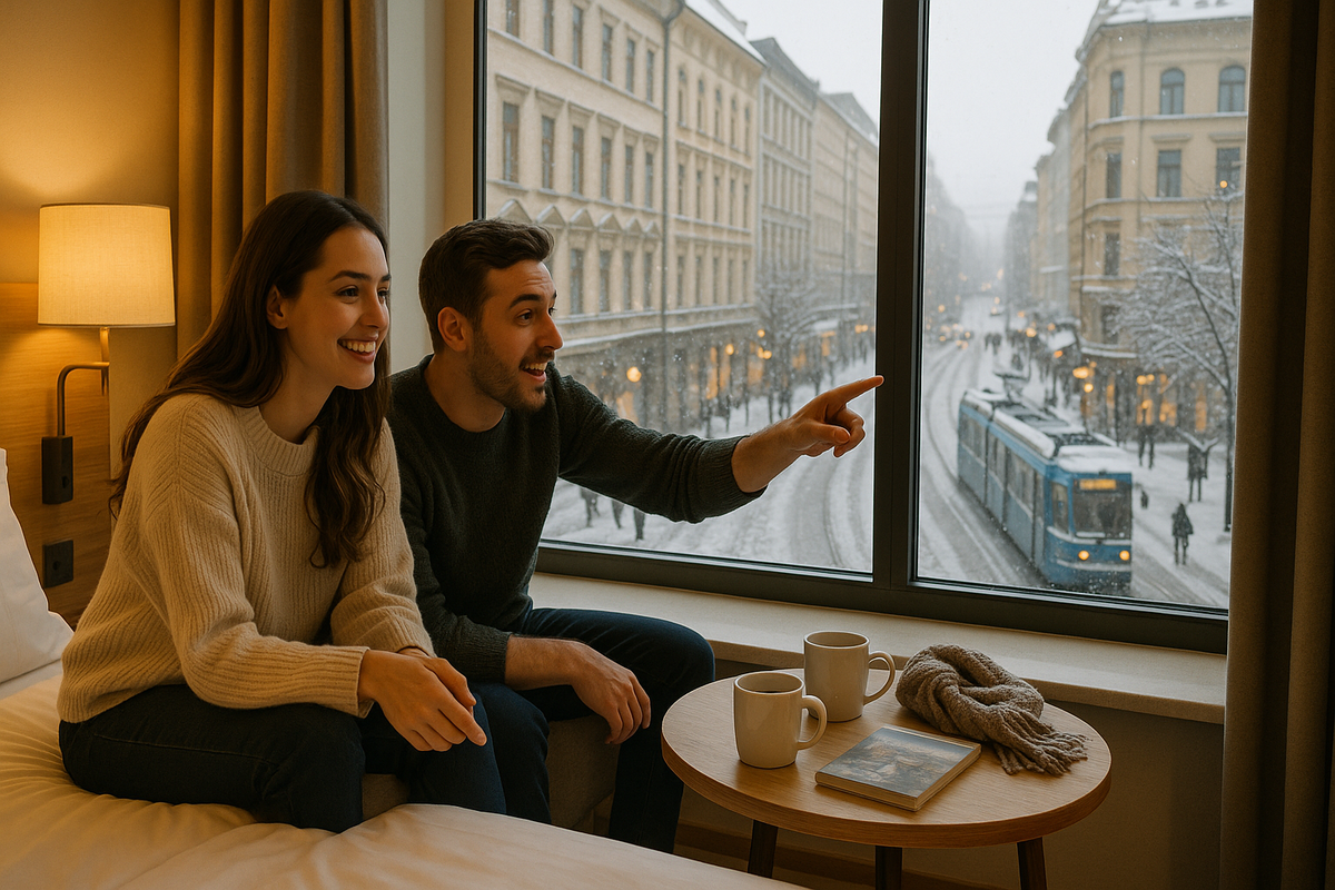 City Hotel Winter Window