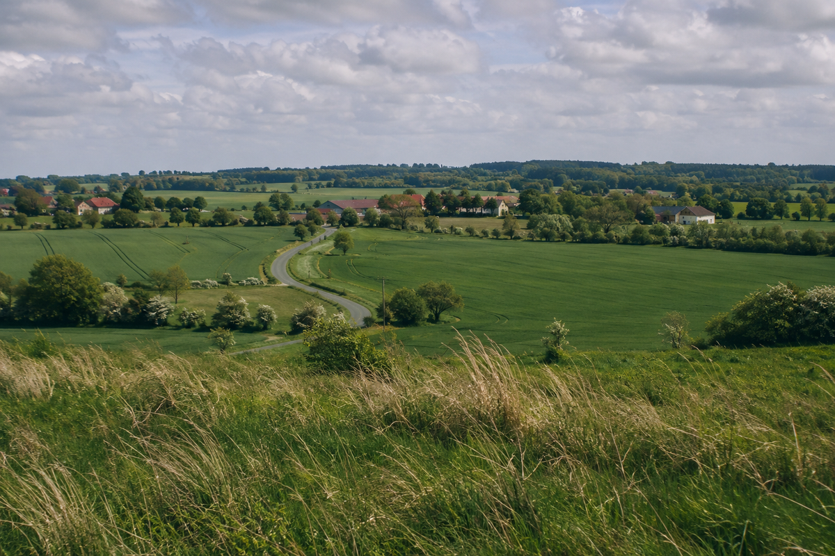 Danish countryside on Funen island