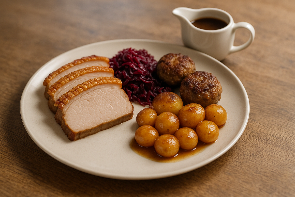 Hot Dishes Flaeskesteg Frikadeller