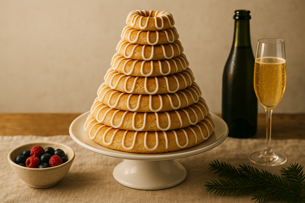 Kransekage Tower With Sparkling