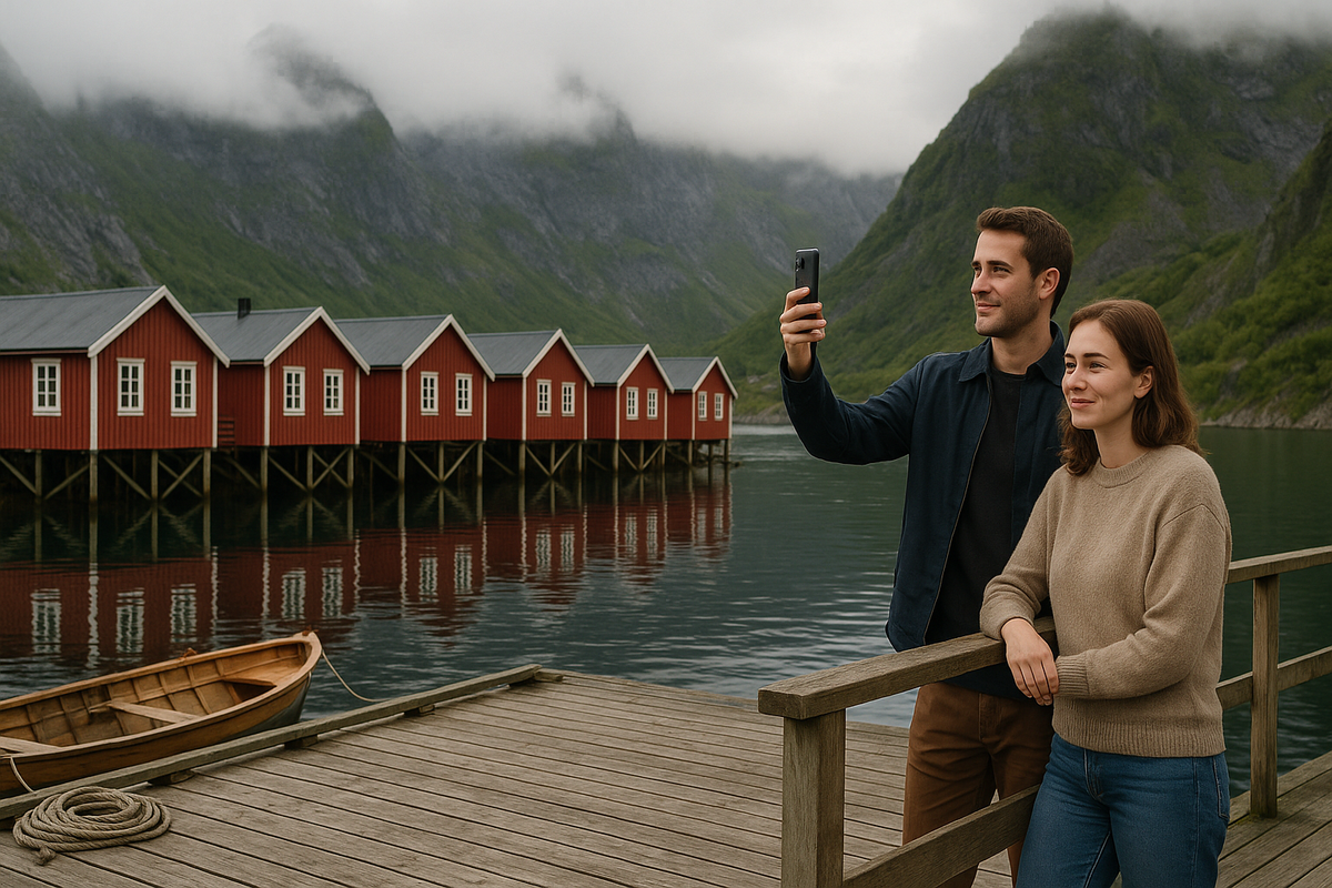 Norwegian Rorbu on the Fjord