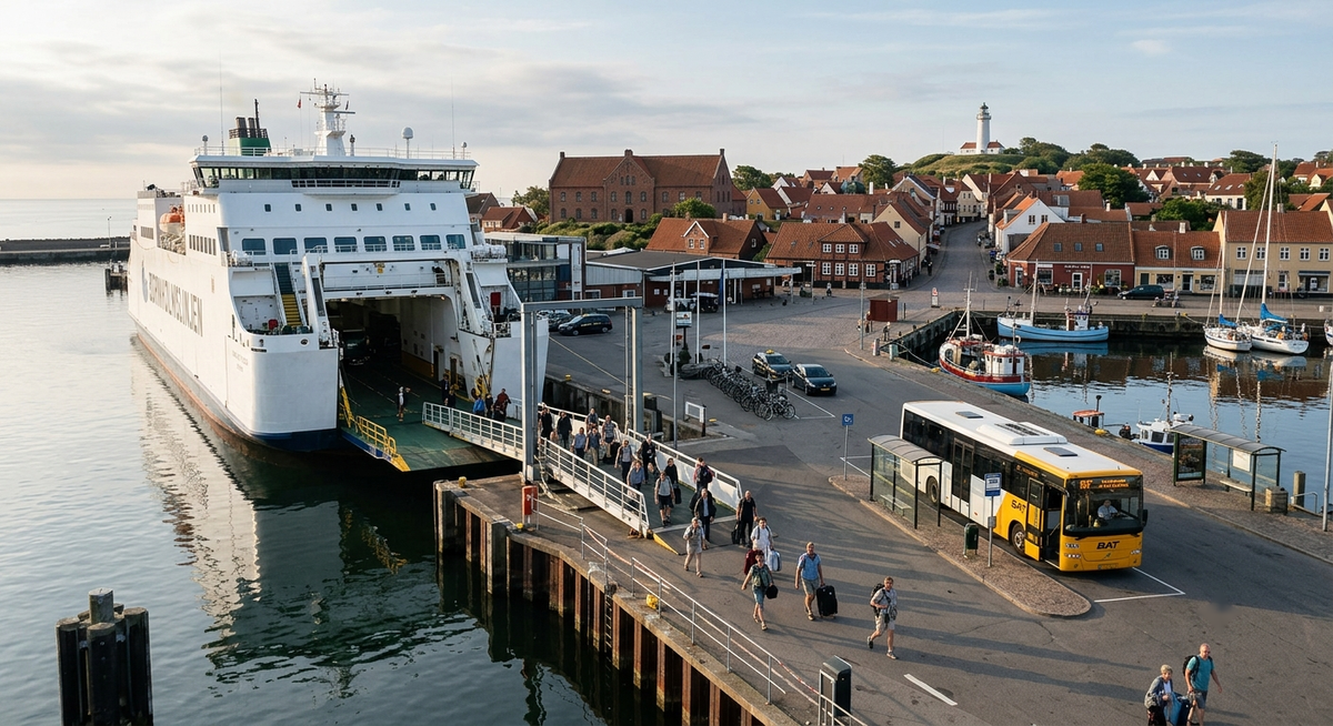 Rønne - the main port town on Bornholm island, Denmark