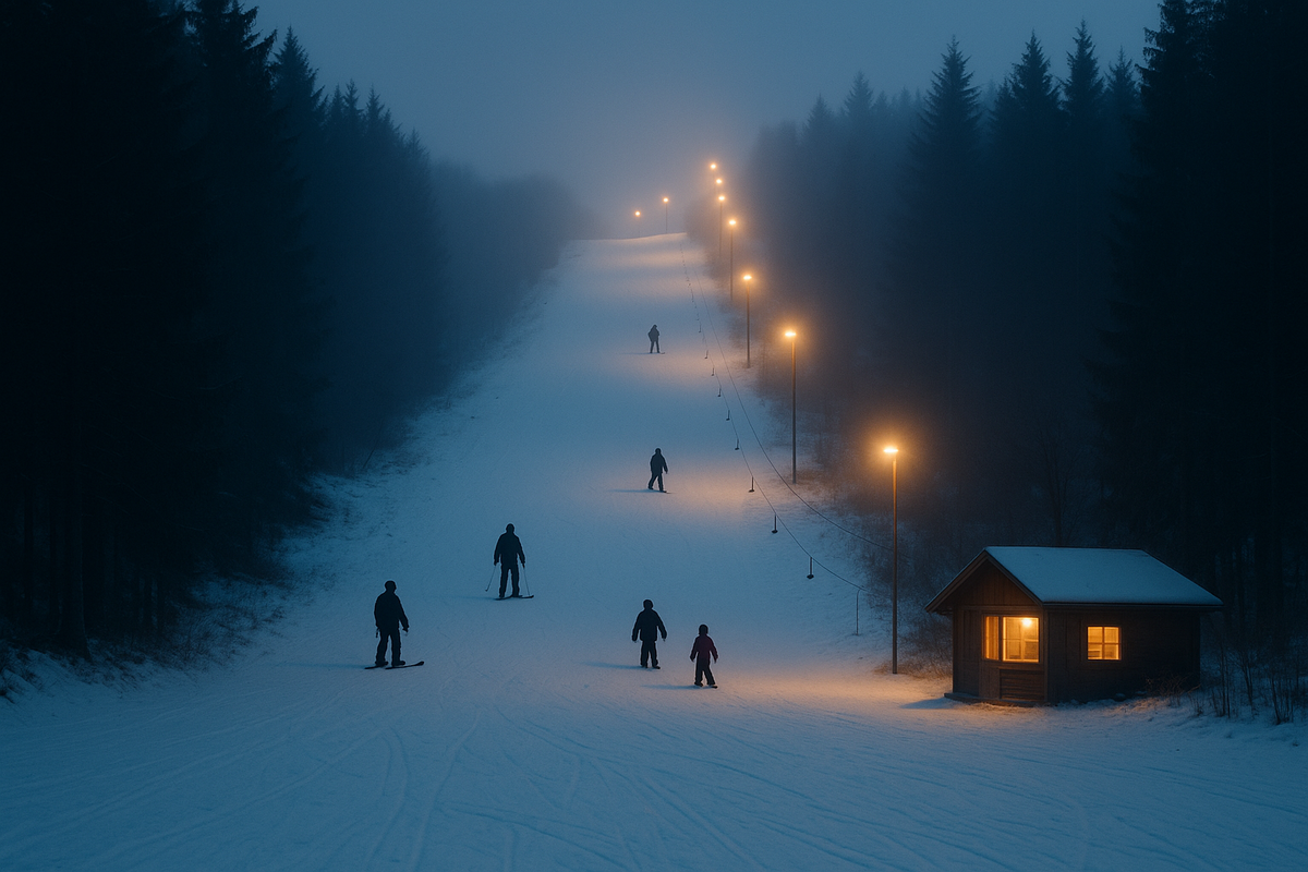 hedeland-small-ski-hill-blue-hour