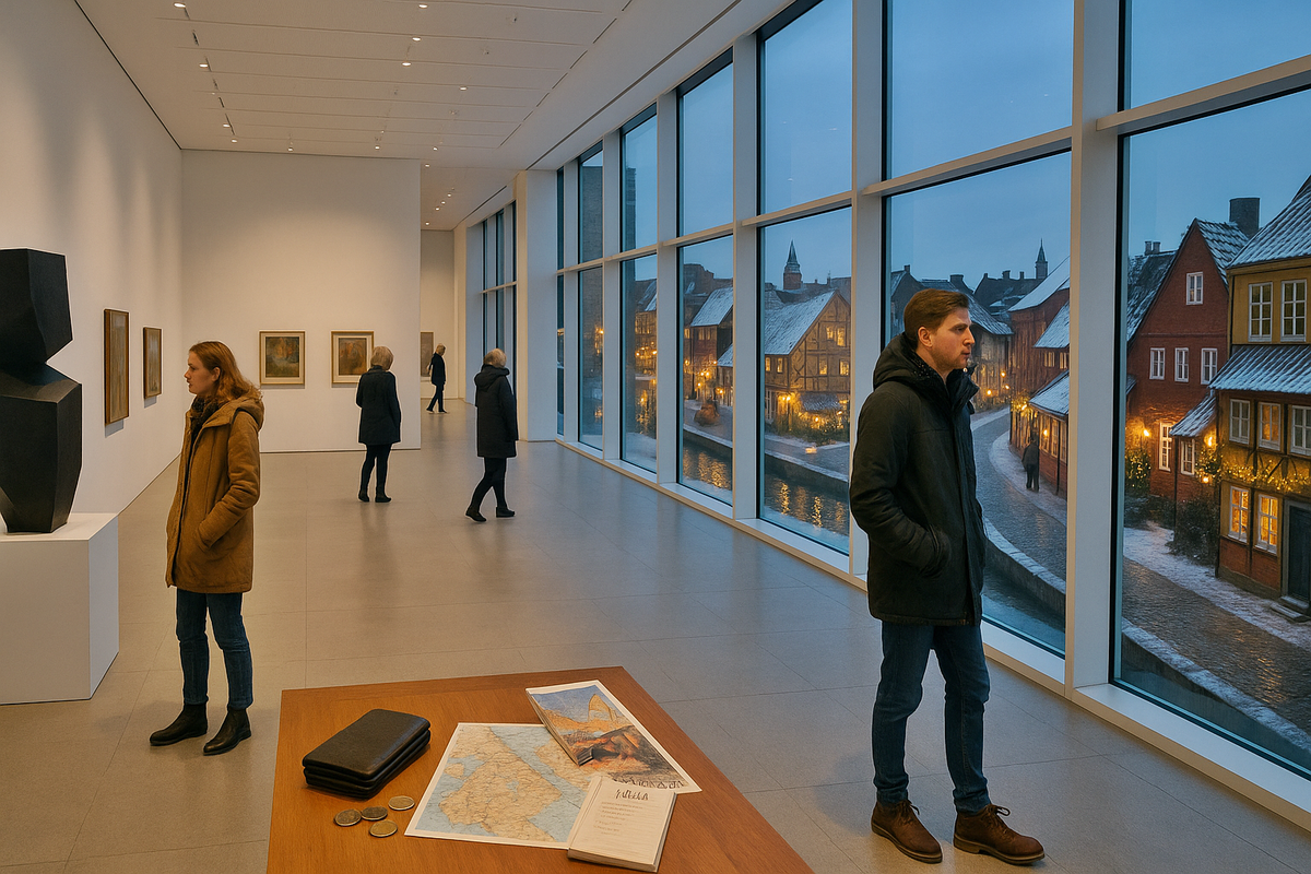 Interior of a modern Scandinavian museum