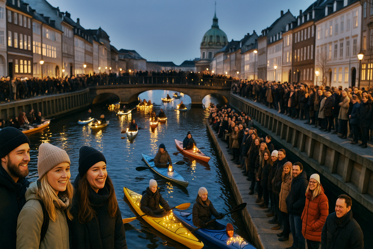 Santa Lucia kayaking in central Copenhagen