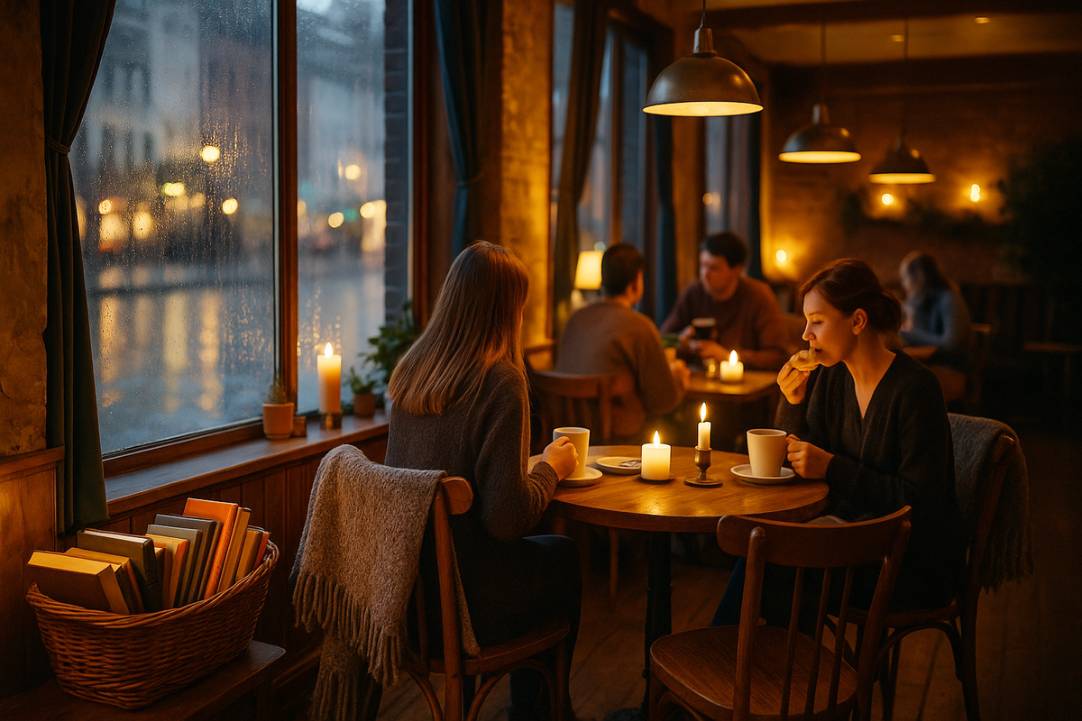 Scandinavian hygge cafe