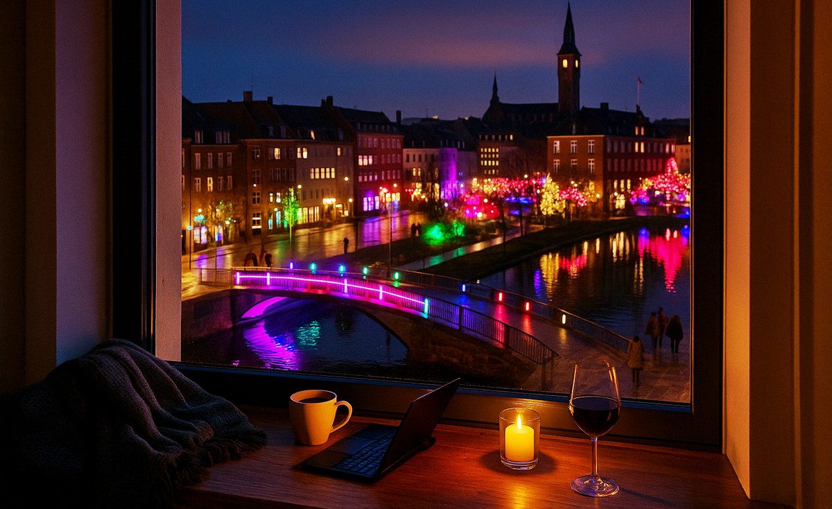 View of central Copenhagen from the window