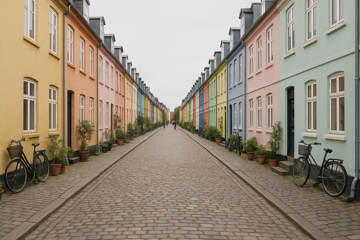 Copenhagen — Olufsvej Pastel Rowhouses