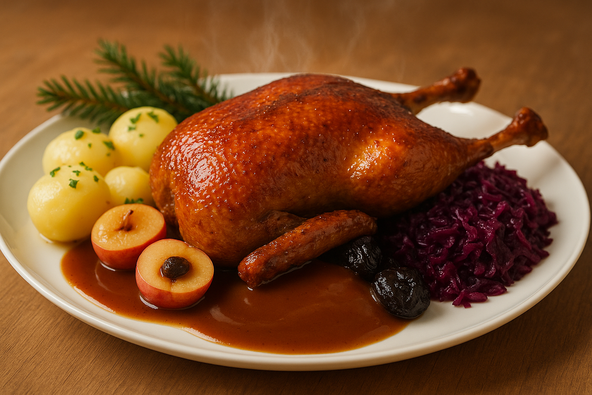 Dish Roast Duck Christmas