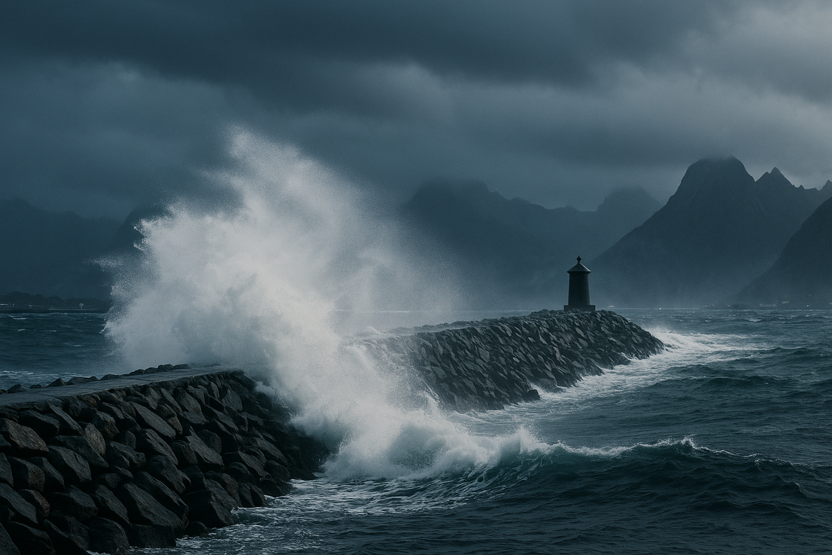 Lofoten Breakwater — Autumn Gale