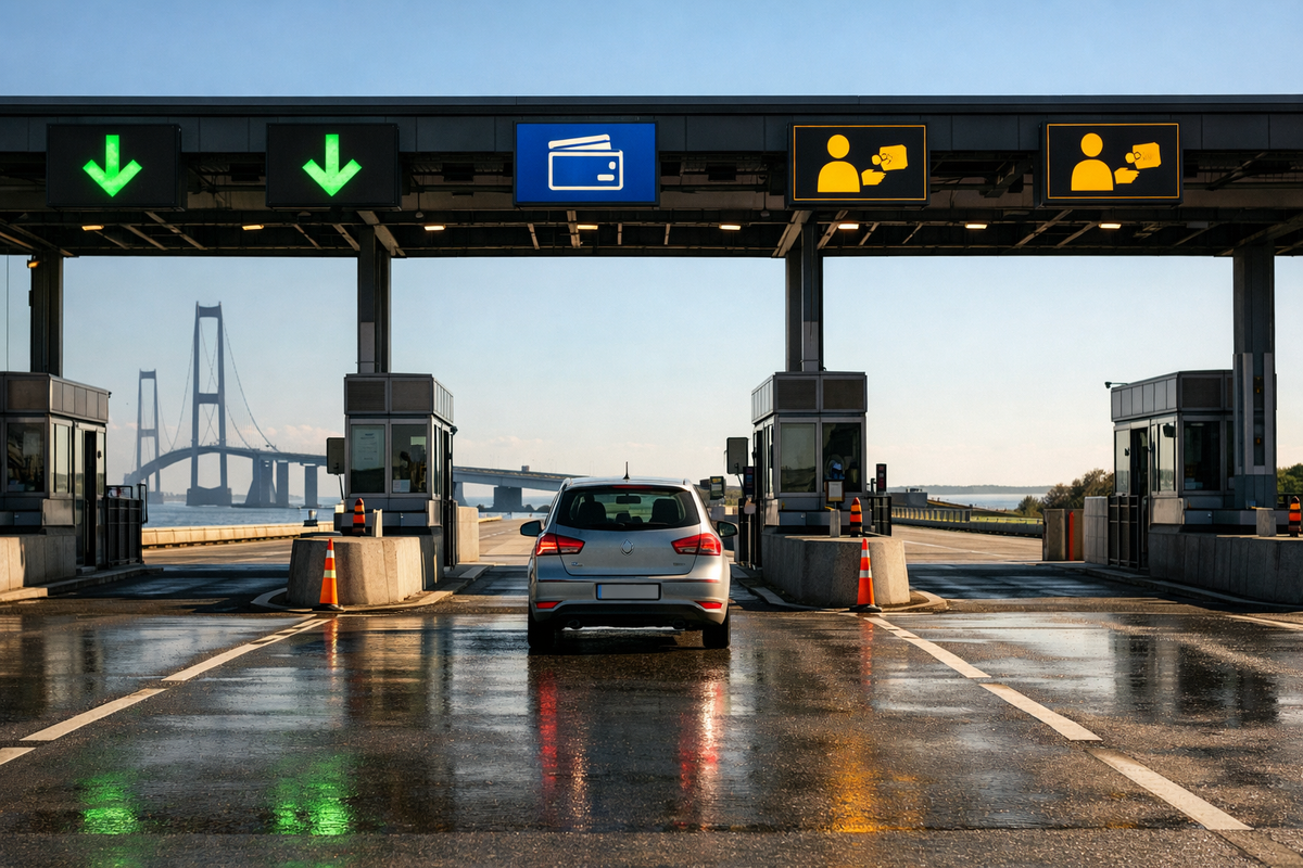 Modern Toll Plaza Scene