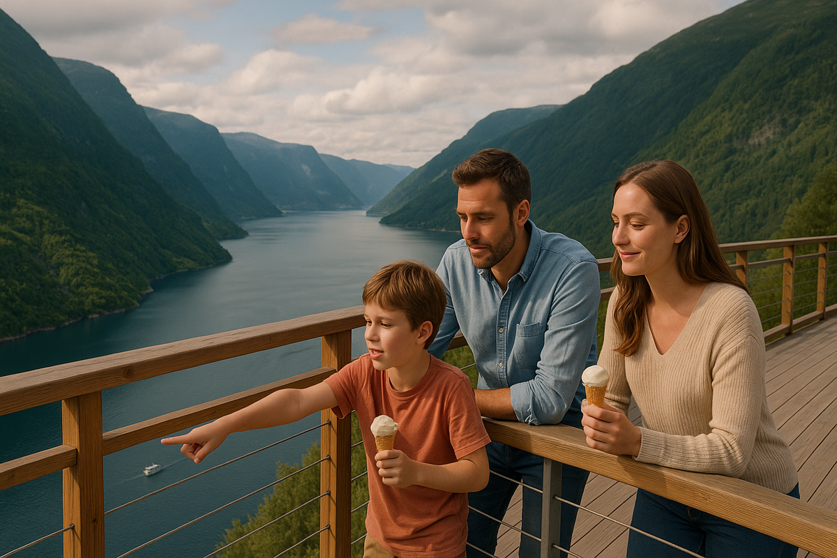 Soft Fjord Viewpoint with Kids
