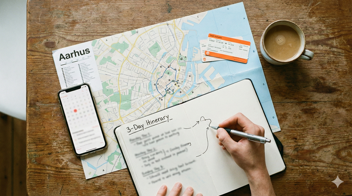 Planning a route around Aarhus