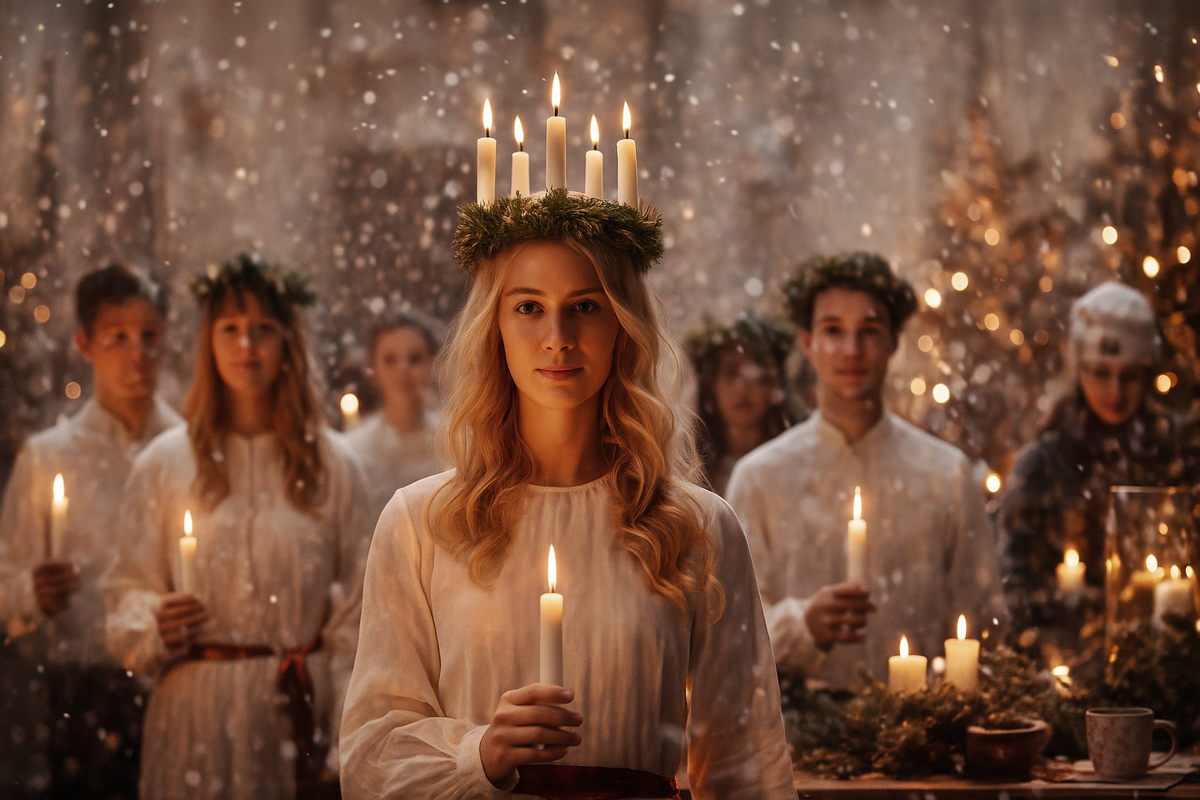 Swedish Lucia procession