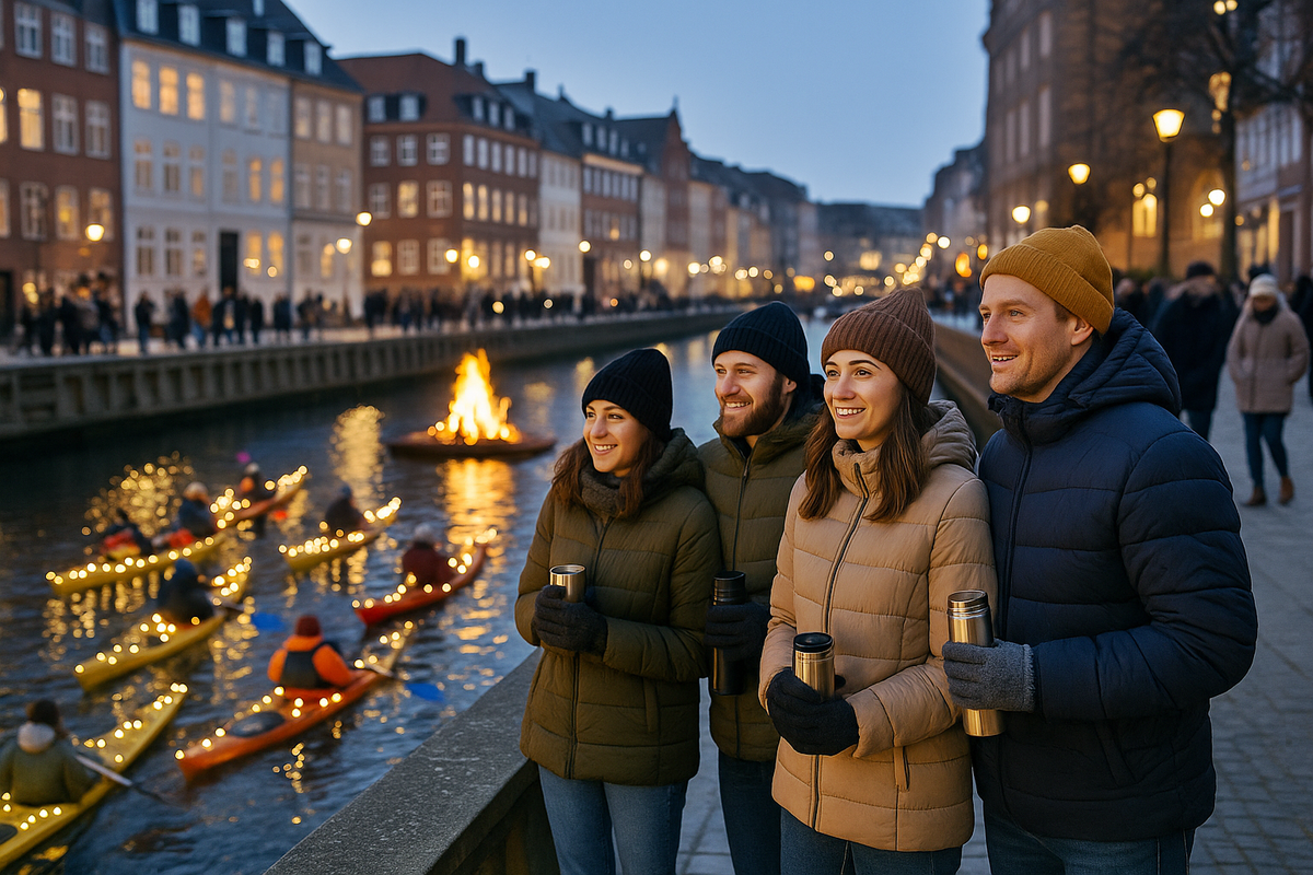 Winter Lights Parade on the Copenhagen Canal