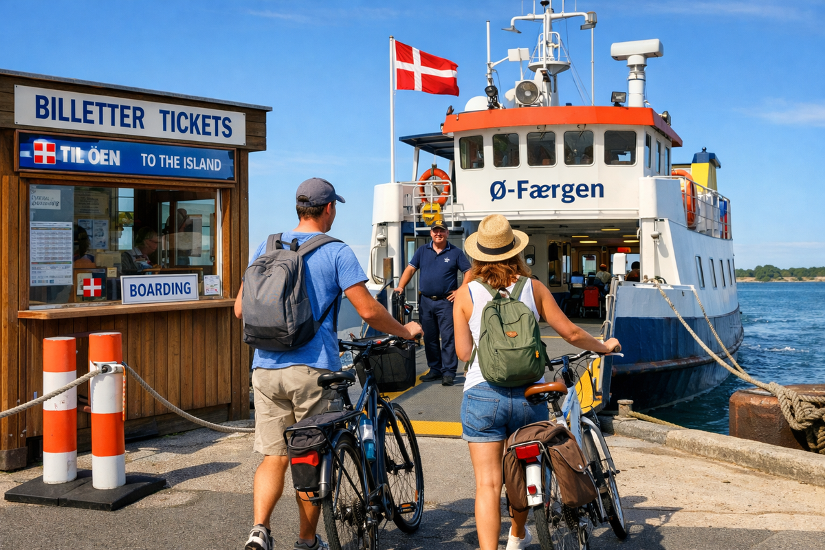 Couple Boarding Ferry