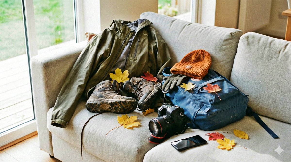 Equipment after the hike