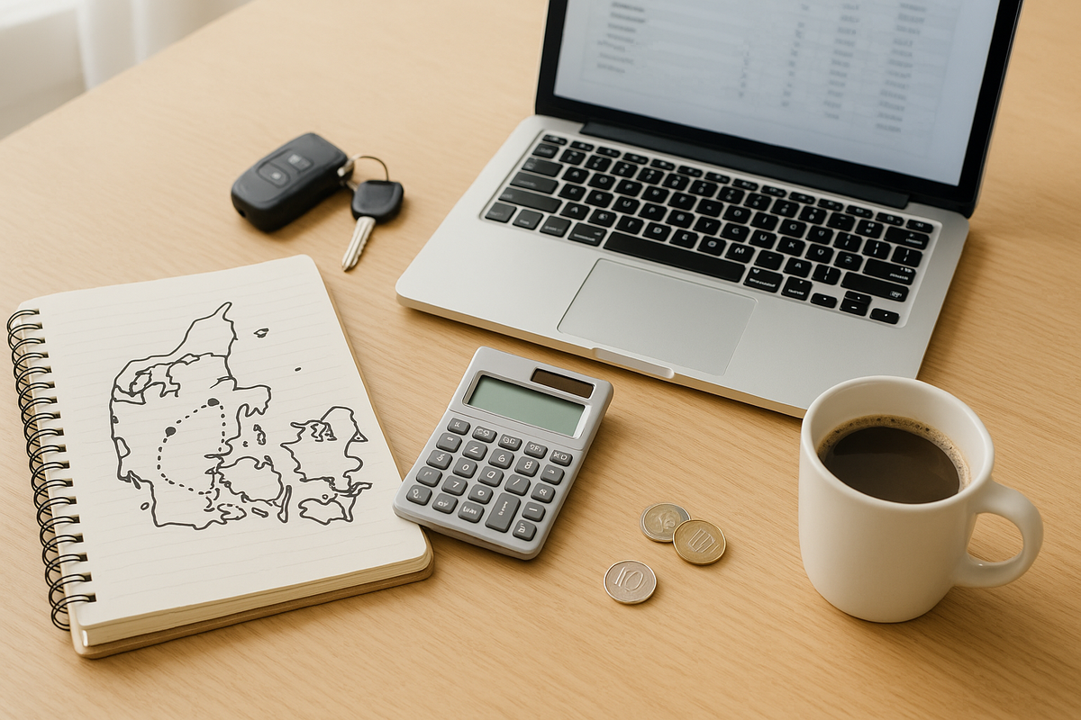 Planning a driving route in Denmark