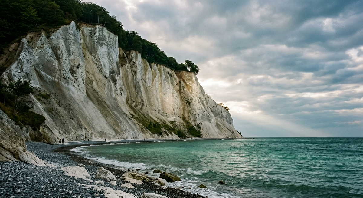White chalk cliffs of Møns Klint in Denmark