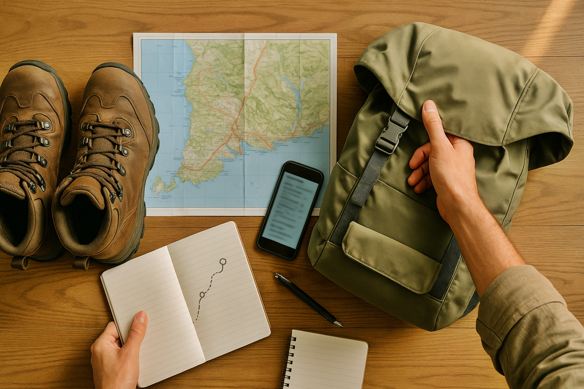 Traveler’s planning essentials top-down