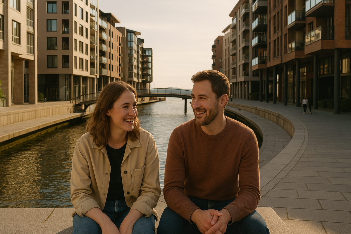 Oslo — Tjuvholmen Canal Turns