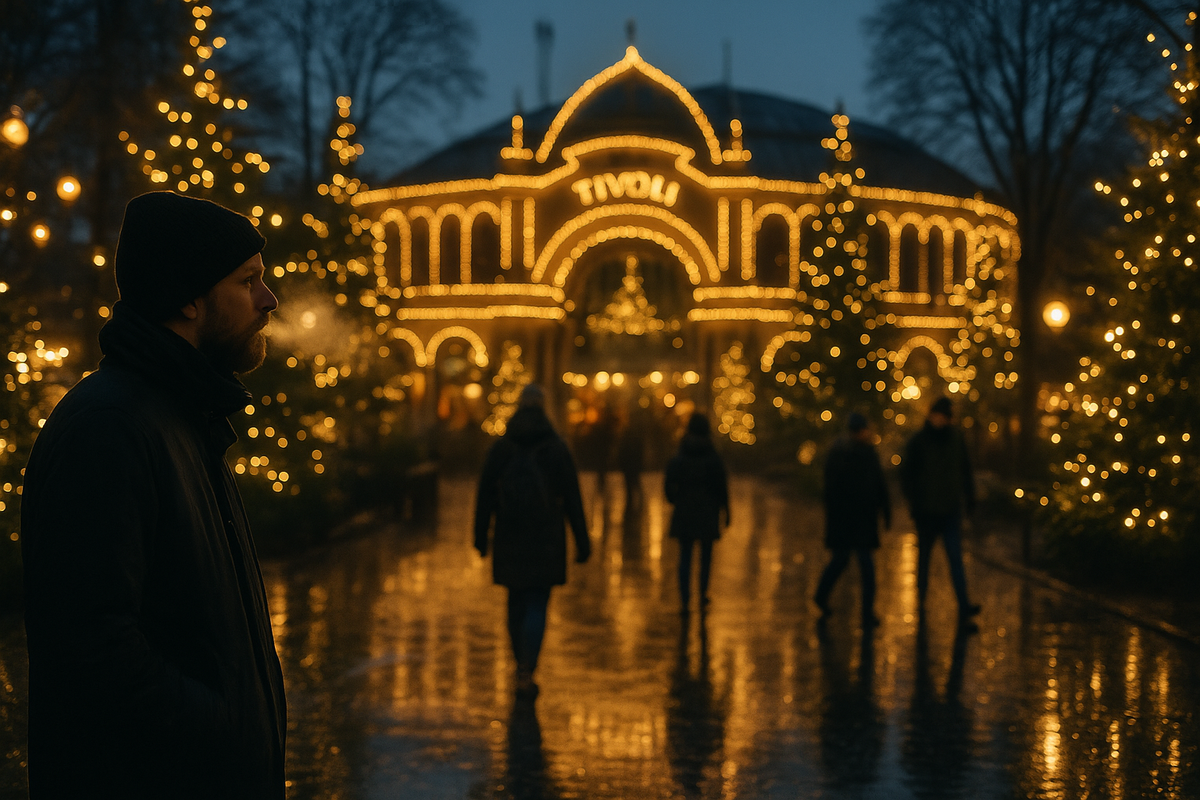 A weekday evening at Tivoli - lights and a calm pre-New Year's atmosphere