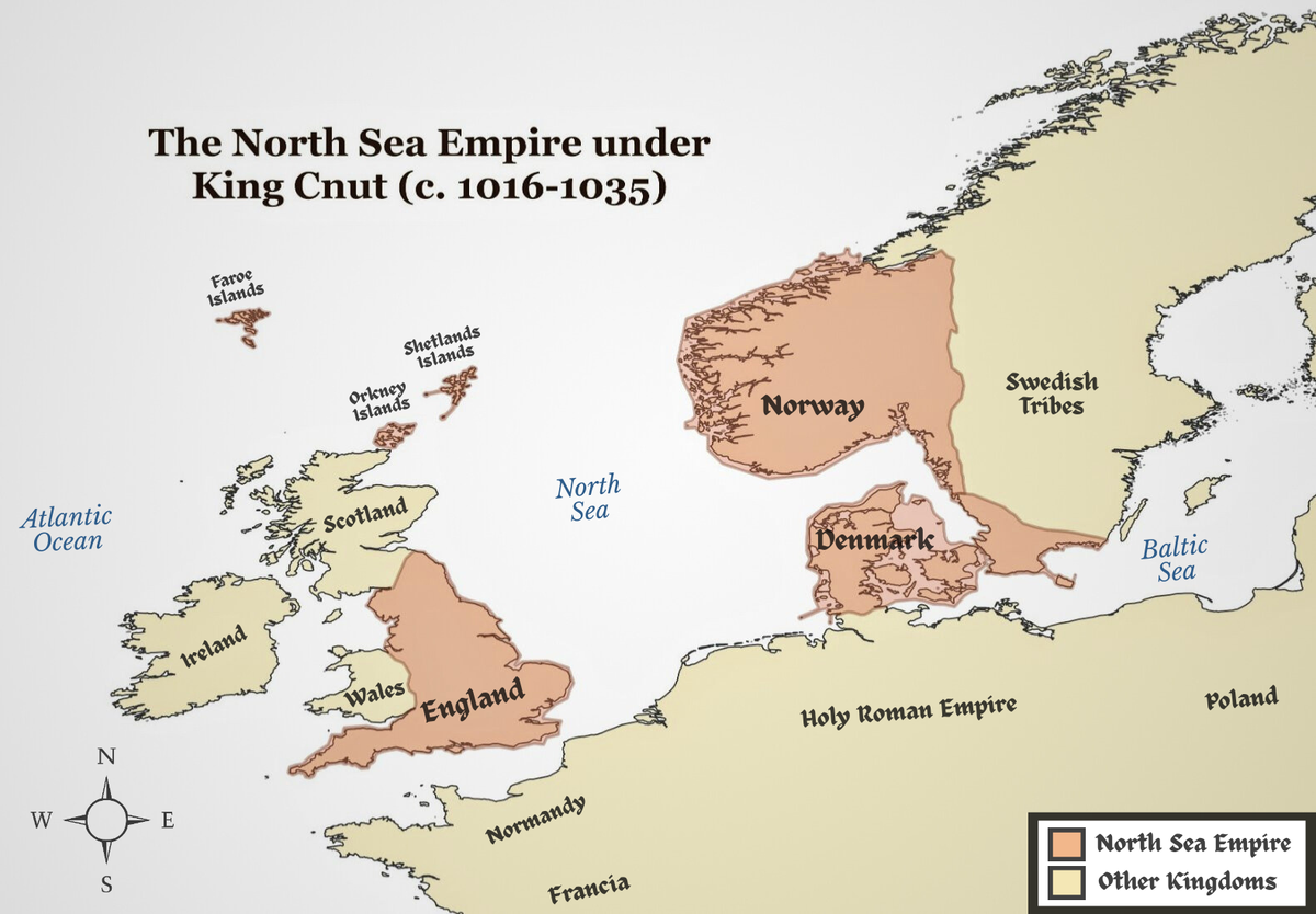 North Sea Empire under King Cnut 1016-1035